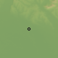 Shaded relief of the 50 km around Trnovec nad Váhom, drawn from the GMTED2010 grid