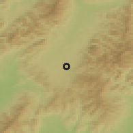 Shaded relief of the 50 km around Turčianské Teplice, drawn from the GMTED2010 grid