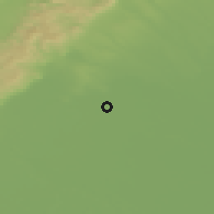 Shaded relief of the 50 km around Tureň, drawn from the GMTED2010 grid