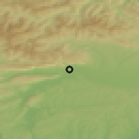 Shaded relief of the 50 km around Turňa nad Bodvou, drawn from the GMTED2010 grid