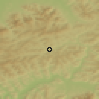 Shaded relief of the 50 km around Turzovka, drawn from the GMTED2010 grid