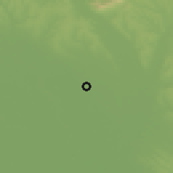 Shaded relief of the 50 km around Tvrdošovce, drawn from the GMTED2010 grid