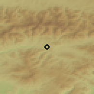 Shaded relief of the 50 km around Valaská, drawn from the GMTED2010 grid
