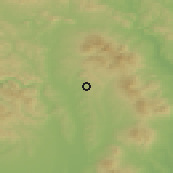 Shaded relief of the 50 km around Varhaňovce, drawn from the GMTED2010 grid