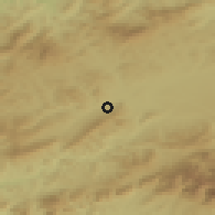 Shaded relief of the 50 km around Vavrečka, drawn from the GMTED2010 grid