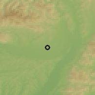 Shaded relief of the 50 km around Veľká Ida, drawn from the GMTED2010 grid