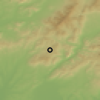 Shaded relief of the 50 km around Veľká Lehota, drawn from the GMTED2010 grid
