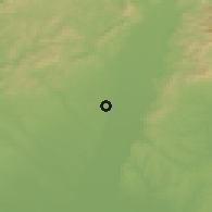 Shaded relief of the 50 km around Veľké Kostoľany, drawn from the GMTED2010 grid