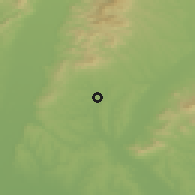 Shaded relief of the 50 km around Veľké Ripňany, drawn from the GMTED2010 grid