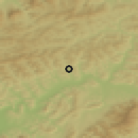 Shaded relief of the 50 km around Veľké Rovné, drawn from the GMTED2010 grid
