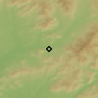 Shaded relief of the 50 km around Veľké Uherce, drawn from the GMTED2010 grid