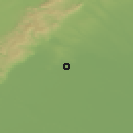 Shaded relief of the 50 km around Veľký Biel, drawn from the GMTED2010 grid