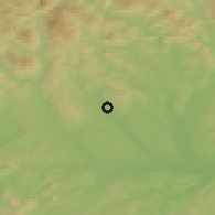 Shaded relief of the 50 km around Veľký Blh, drawn from the GMTED2010 grid