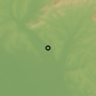 Shaded relief of the 50 km around Veľký Cetín, drawn from the GMTED2010 grid