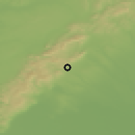 Shaded relief of the 50 km around Častá, drawn from the GMTED2010 grid