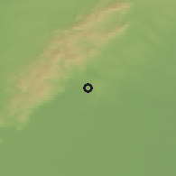 Shaded relief of the 50 km around Viničné, drawn from the GMTED2010 grid