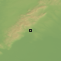 Shaded relief of the 50 km around Vinosady, drawn from the GMTED2010 grid
