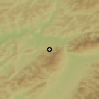 Shaded relief of the 50 km around Višňové, drawn from the GMTED2010 grid