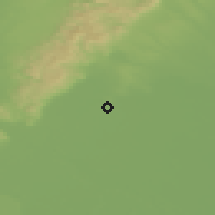 Shaded relief of the 50 km around Vrakúň, drawn from the GMTED2010 grid