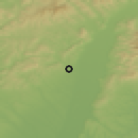 Shaded relief of the 50 km around Vrbové, drawn from the GMTED2010 grid