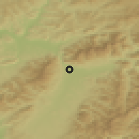 Shaded relief of the 50 km around Vrútky, drawn from the GMTED2010 grid