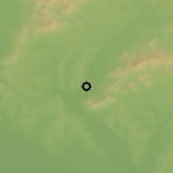 Shaded relief of the 50 km around Výčapy - Opatovce, drawn from the GMTED2010 grid