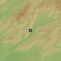 Shaded relief of the 50 km around Žarnovica, drawn from the GMTED2010 grid