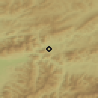 Shaded relief of the 50 km around Žaškov, drawn from the GMTED2010 grid