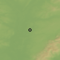 Shaded relief of the 50 km around Závod, drawn from the GMTED2010 grid