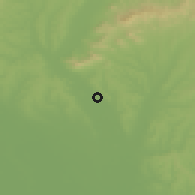 Shaded relief of the 50 km around Čechynce, drawn from the GMTED2010 grid