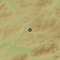 Shaded relief of the 50 km around Zborov nad Bystricou, drawn from the GMTED2010 grid