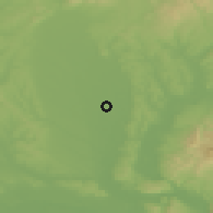 Shaded relief of the 50 km around Želiezovce, drawn from the GMTED2010 grid