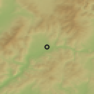 Shaded relief of the 50 km around Žiar, drawn from the GMTED2010 grid