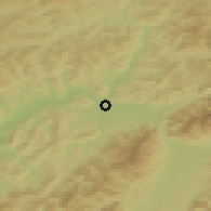 Shaded relief of the 50 km around Žilina, drawn from the GMTED2010 grid