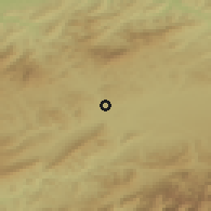 Shaded relief of the 50 km around Zubrohlava, drawn from the GMTED2010 grid