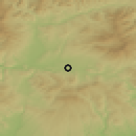 Shaded relief of the 50 km around Zvolenská Slatina, drawn from the GMTED2010 grid