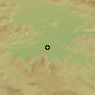 Shaded relief of the 51 km around Črna vas, drawn from the GMTED2010 grid