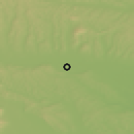 Shaded relief of the 51 km around Črnci, drawn from the GMTED2010 grid