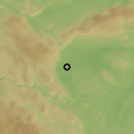 Shaded relief of the 51 km around Črnomelj, drawn from the GMTED2010 grid