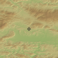 Shaded relief of the 51 km around Črnova, drawn from the GMTED2010 grid