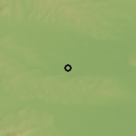 Shaded relief of the 51 km around Cven, drawn from the GMTED2010 grid