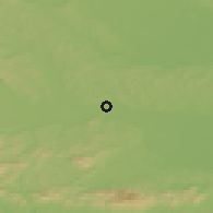 Shaded relief of the 51 km around Cvetkovci, drawn from the GMTED2010 grid