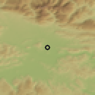 Shaded relief of the 51 km around Depala vas, drawn from the GMTED2010 grid