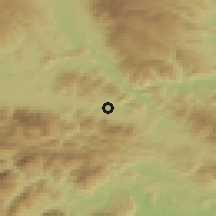 Shaded relief of the 51 km around Dobja vas, drawn from the GMTED2010 grid