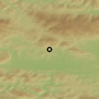 Shaded relief of the 51 km around Dobrna, drawn from the GMTED2010 grid