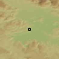 Shaded relief of the 51 km around Dobrova, drawn from the GMTED2010 grid