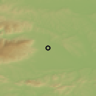 Shaded relief of the 51 km around Dobrovce, drawn from the GMTED2010 grid