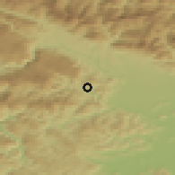 Shaded relief of the 51 km around Dolenja vas, drawn from the GMTED2010 grid