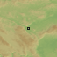 Shaded relief of the 51 km around Dolenjske Toplice, drawn from the GMTED2010 grid