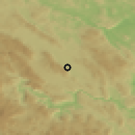 Shaded relief of the 51 km around Dolga vas, drawn from the GMTED2010 grid